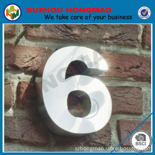 3D stainless steel house number/door plate